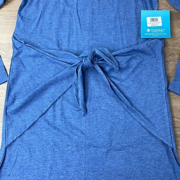 NWT Coolibar Women’s Tie Front Dress, Blue, UPF 50+ Sun Protection, size xs - Picture 7 of 10